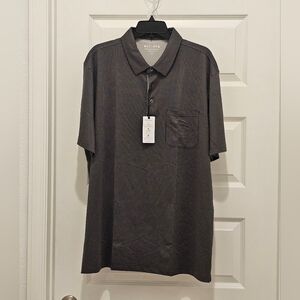 NWT M MAELREG Men's Golf Polo 2XL Jacquard Pocket Performance Shirt